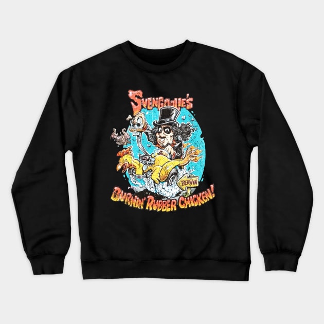 Svengoolie Burnin' Rubber Chicken Vintage Crewneck Sweatshirt by drreamweaverx